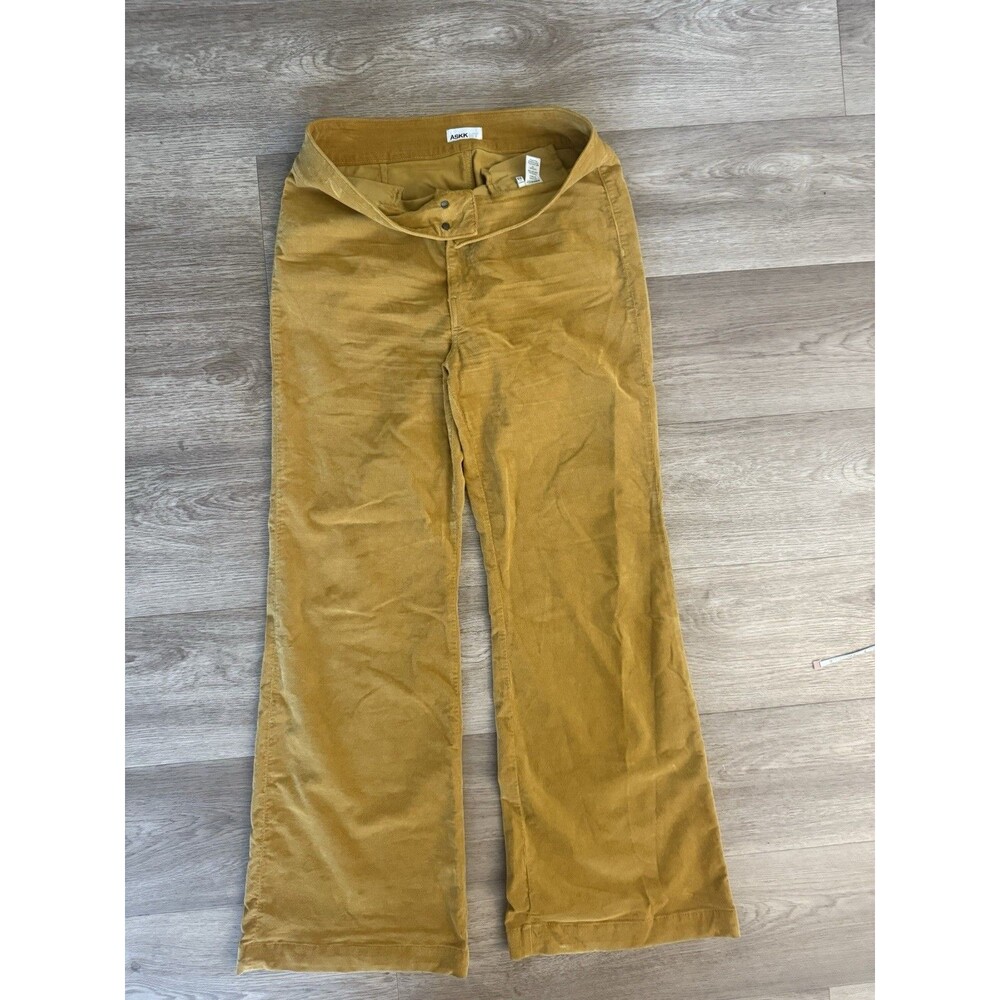 ASKK NY Mustard Corduroy Jeans W1236C221 Women's Size 33 Made in USA